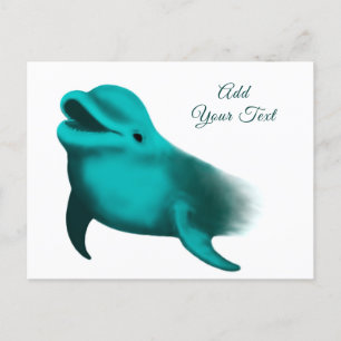 Lucky Dolphin - Ihren Text hinzufügen Postkarte