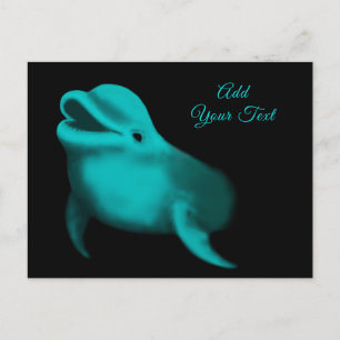Lucky Dolphin - Ihren Text hinzufügen Postkarte