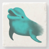Lucky Dolphin Steinuntersetzer (Vorderseite)