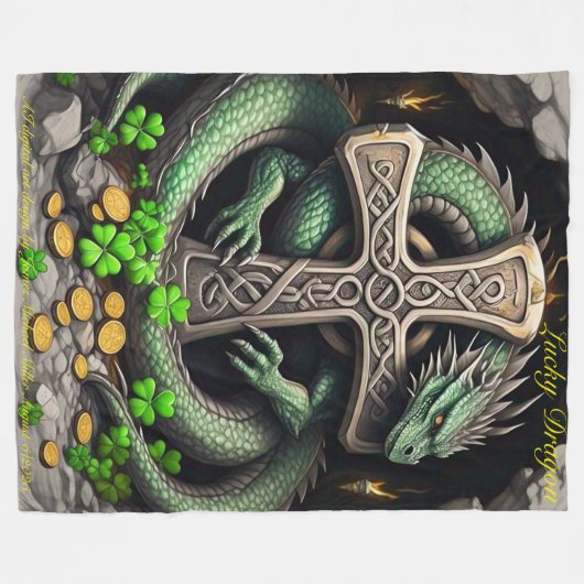 Lucky Dragon Fleece Blanket (Vorderseite (Horizontal))