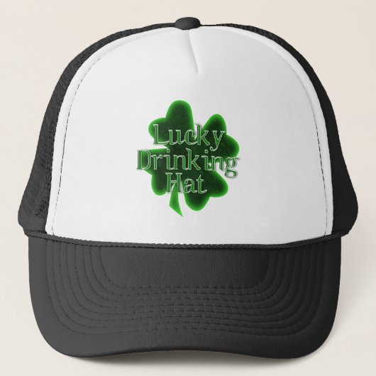 Lucky Drinking Hat - St. Patrick's Day Truckerkappe (Vorderseite)