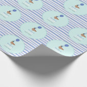 Lucky Duck 1. Geburtstag Geschenkpapier (Ecke)