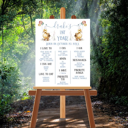 Lucky Duck 1. Geburtstag Milestone Poster