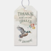 Lucky Duck 1. Geburtstag Party Geschenkanhänger (Vorderseite)