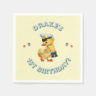 Lucky Duck 1. Geburtstag Party Napkins Serviette