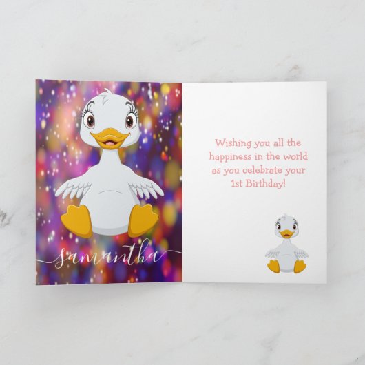 Lucky Duck Birthday Card Karte (Innenseite)