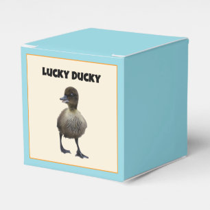 Lucky Duck Funny Niedlich Duckling Bird Foto Art Geschenkschachtel