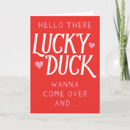 Lucky Duck Funny Valentine Grußkarte Karte