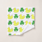 Lucky Duck Irish Kleeblatt Clover Rubber Ducky Badhandtuch Set (Waschlappen)