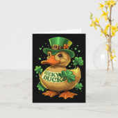 Lucky Duck Kleeblatt Funny St Patricks Day Karte (Gelbe Blume)