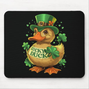 Lucky Duck Kleeblatt Funny St Patricks Day Mousepad