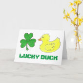 Lucky Duck Kleeblatt St. Patrick's Day Viel Glück Karte (Gelbe Blume)