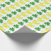Lucky Duck Rubber Ducky Duckie Kleeblatt Clover Geschenkpapier (Ecke)