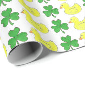 Lucky Duck Rubber Ducky Duckie Kleeblatt Clover Geschenkpapier (Rolleneckpunkt)