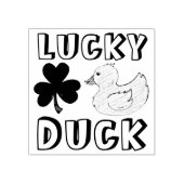 Lucky Duck Rubber Ducky Kleeblatt Clover Gummistempel (Prägung)
