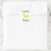 Lucky Duck Runder Aufkleber (Tasche)