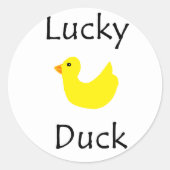 Lucky Duck Runder Aufkleber (Vorderseite)