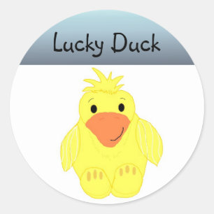 Lucky Duck Runder Aufkleber