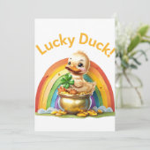 "Lucky Duck" St. Patrick's Day Einladung (Stehend Vorderseite)