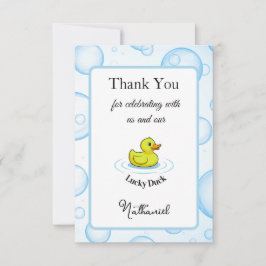 Lucky Duck Thank You Card Kids Birthday Dankeskarte
