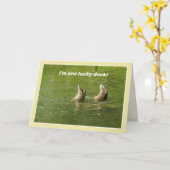 Lucky Duck Valentine Card Karte (Gelbe Blume)