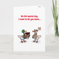 Lucky Duck Valentins Niedliche Aquarellkarte