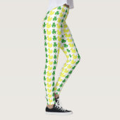 Lucky Duck Yellow Rubber Ducky Green Kleeblatt Leggings (Rechts)