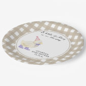 Lucky Duckling Baby Dusche Pappteller (Schrägansicht)