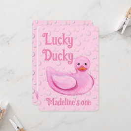 Lucky Ducky Einladung zum ersten Geburtstag