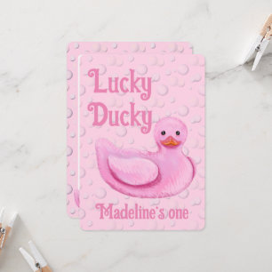 Lucky Ducky Einladung zum ersten Geburtstag