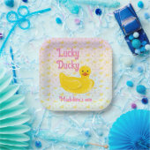 Lucky Ducky Erste Geburtstagseinladung Pappteller (Party)