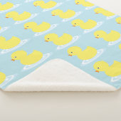 Lucky Ducky Niedlich Yellow Duck Sherpa Blanket Sherpadecke (3/4)