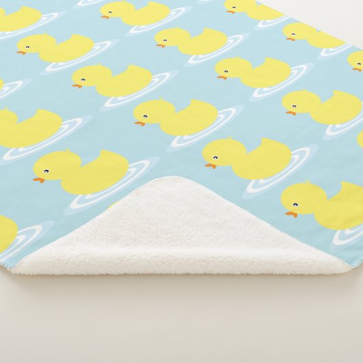Lucky Ducky Niedlich Yellow Duck Sherpa Blanket Sherpadecke (3/4)