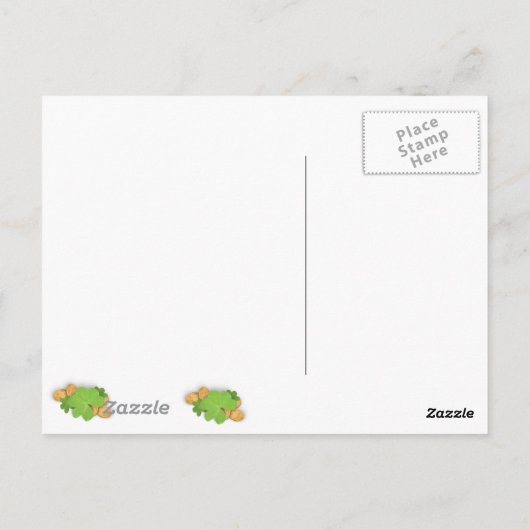 Lucky Eichhörnchen in Clovers Postkarte (Rückseite)