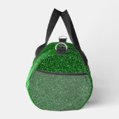 Lucky Emerald Green Glitzer Luxus Business Logo Duffle Bag (Rechts)
