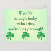 Lucky Enough Irish Postcard Postkarte (Vorderseite)