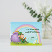 Lucky Enough Leprechaun - Anpassen Postkarte (Stehend Vorderseite)