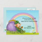 Lucky Enough Leprechaun - Anpassen Postkarte (Vorne/Hinten)