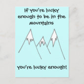 Lucky enough to be in mountains postkarte (Vorderseite)