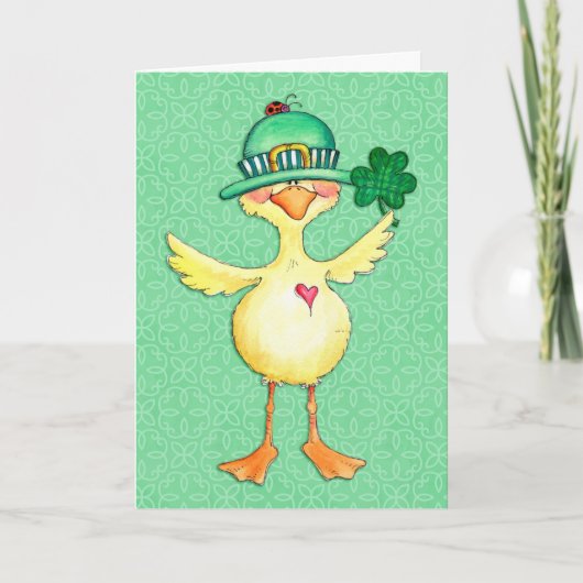 Lucky Ente Feiertagskarte (Vorderseite)