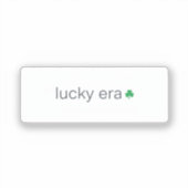 Lucky Era Minimalist Lowercase Aesthetic Patrick Aufkleber (Vorderseite)