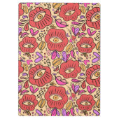 Lucky Eye Floral Pattern Klemmbrett (Rückseite)