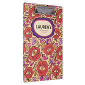 Lucky Eye Floral Pattern Klemmbrett (Rechts)