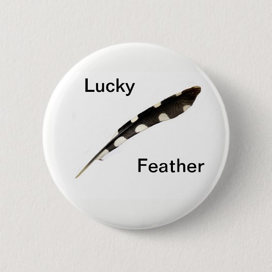 Lucky Feather Abzeichen Button (Vorderseite)