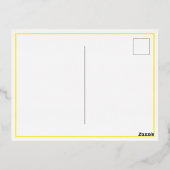 Lucky Feng Shui Golden Wealth Dragon Folie Einladungspostkarte (Rückseite)