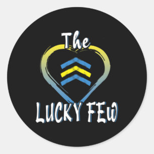 Lucky Few Heart 21 World Down Syndrome Awareness D Runder Aufkleber
