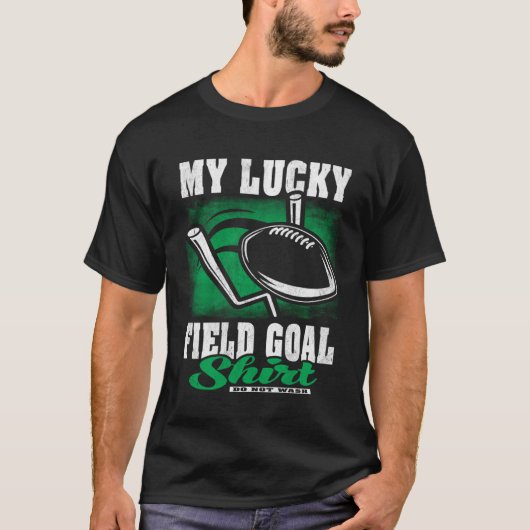 Lucky Field Goal Football Fan Kicker T-Shirt (Vorderseite)
