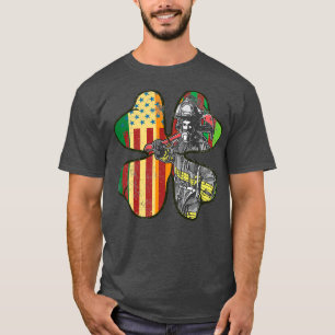Lucky Firefighter Vierblättriges Kleeblatt St Patr T-Shirt