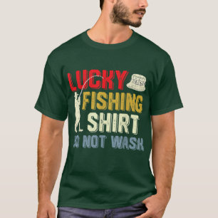 Lucky Fishing Sprichwort Männer Frauen T-Shirt