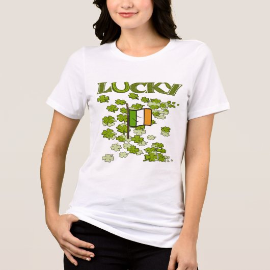 Lucky Flag Tri-Blend Shirt (Vorderseite)